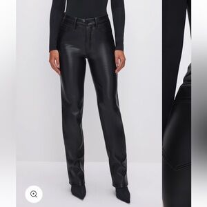 Black Faux Leather Pants